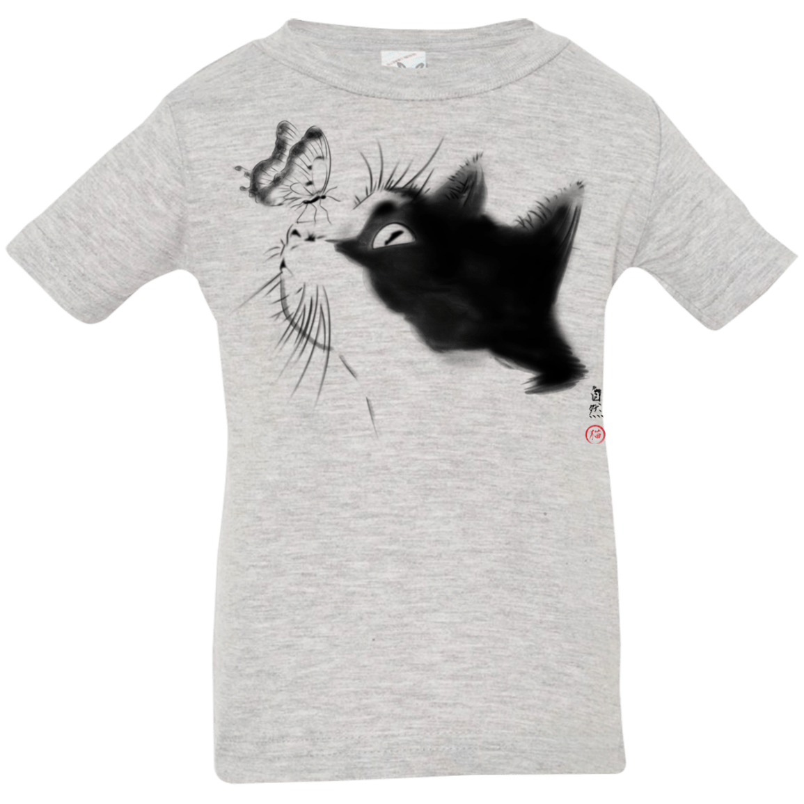 T-Shirts Heather Grey / 6 Months Curious Cat Infant Premium T-Shirt
