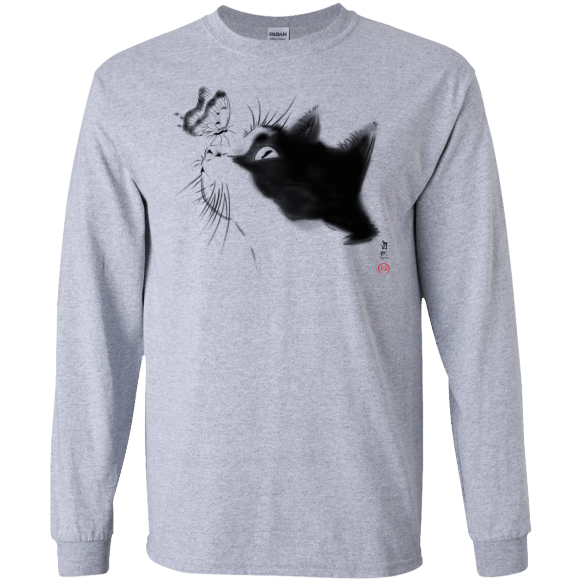 T-Shirts Sport Grey / S Curious Cat Men's Long Sleeve T-Shirt