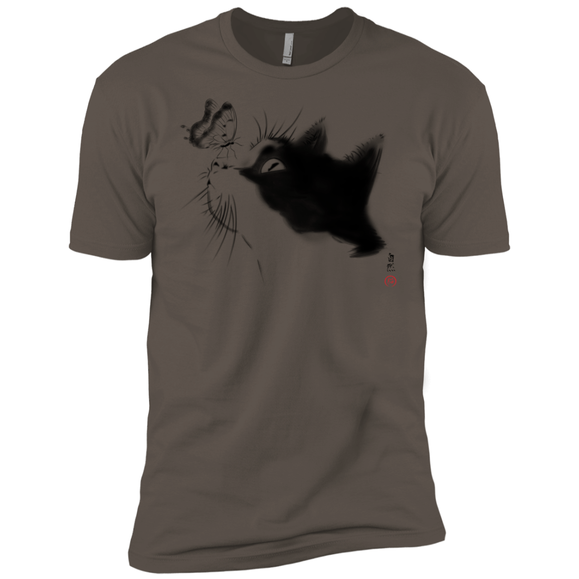 T-Shirts Warm Grey / X-Small Curious Cat Men's Premium T-Shirt