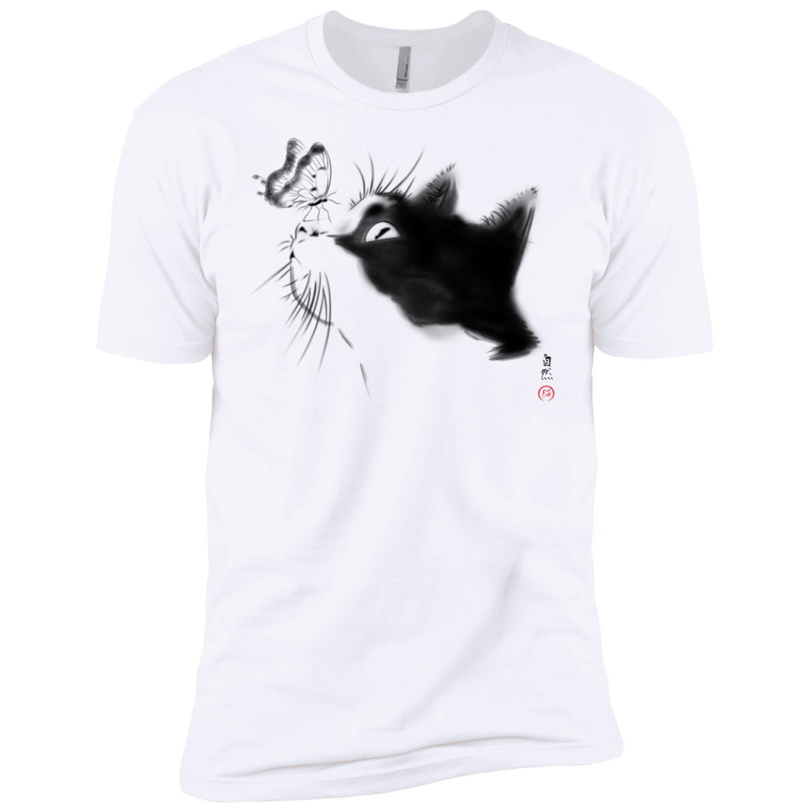 T-Shirts White / X-Small Curious Cat Men's Premium T-Shirt