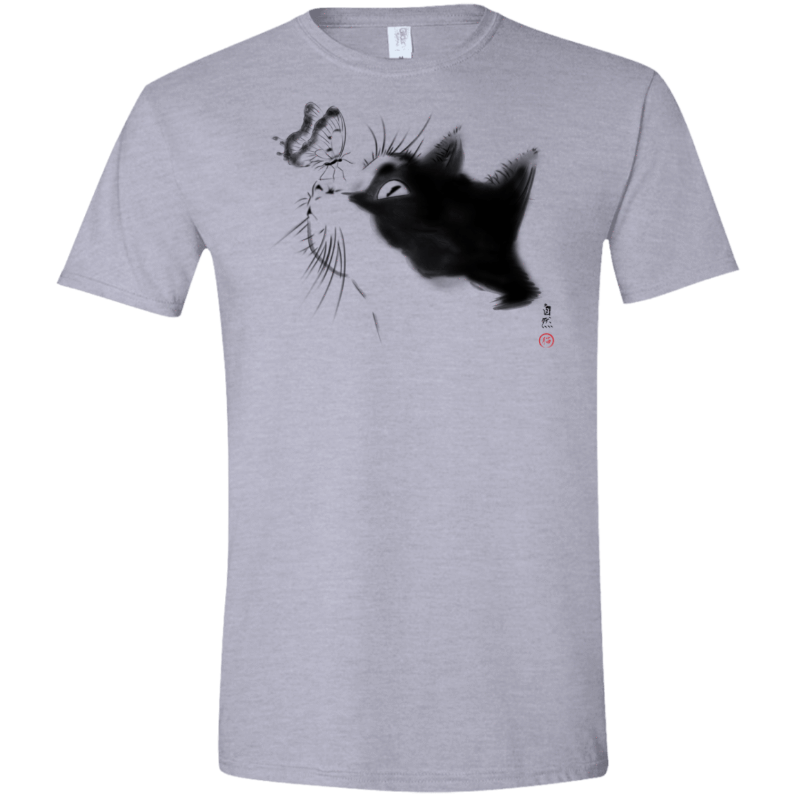T-Shirts Sport Grey / X-Small Curious Cat Men's Semi-Fitted Softstyle