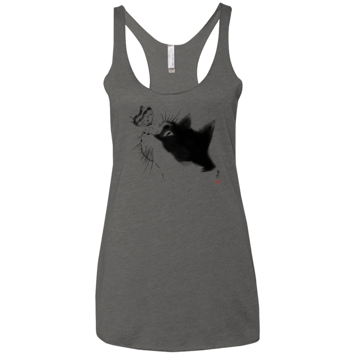 T-Shirts Premium Heather / X-Small Curious Cat Women's Triblend Racerback Tank