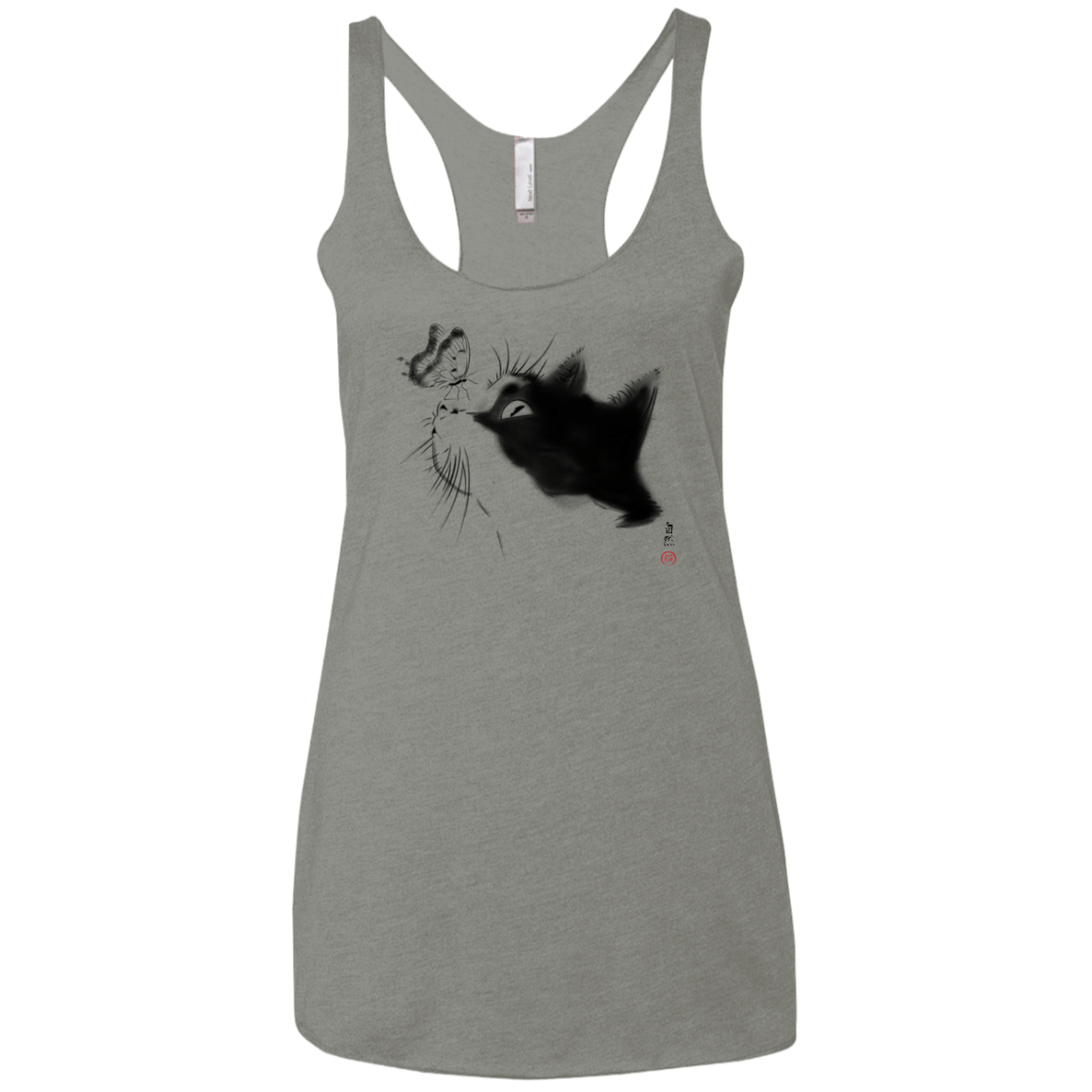 T-Shirts Venetian Grey / X-Small Curious Cat Women's Triblend Racerback Tank