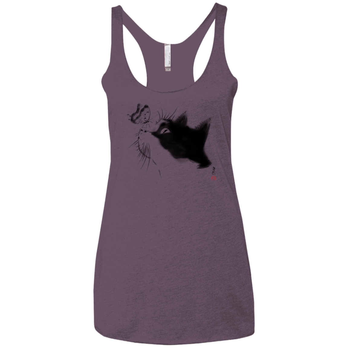 T-Shirts Vintage Purple / X-Small Curious Cat Women's Triblend Racerback Tank