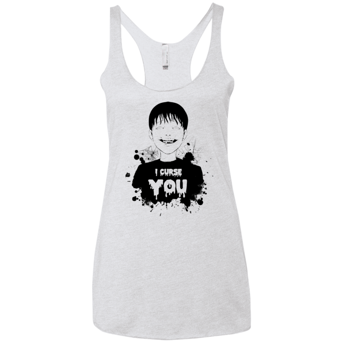 T-Shirts Heather White / X-Small Curse Women's Triblend Racerback Tank