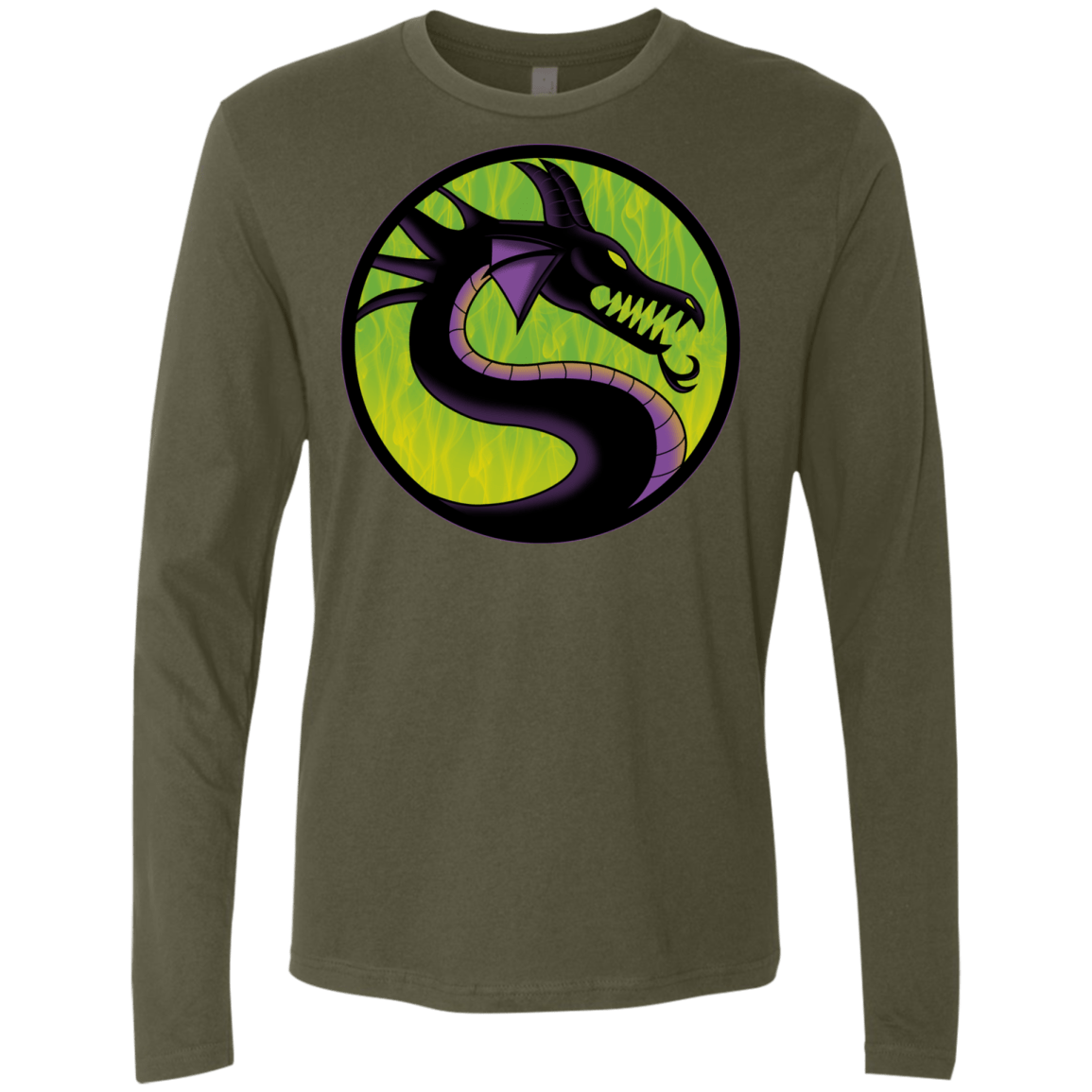 T-Shirts Military Green / S Cursed Kombat Men's Premium Long Sleeve