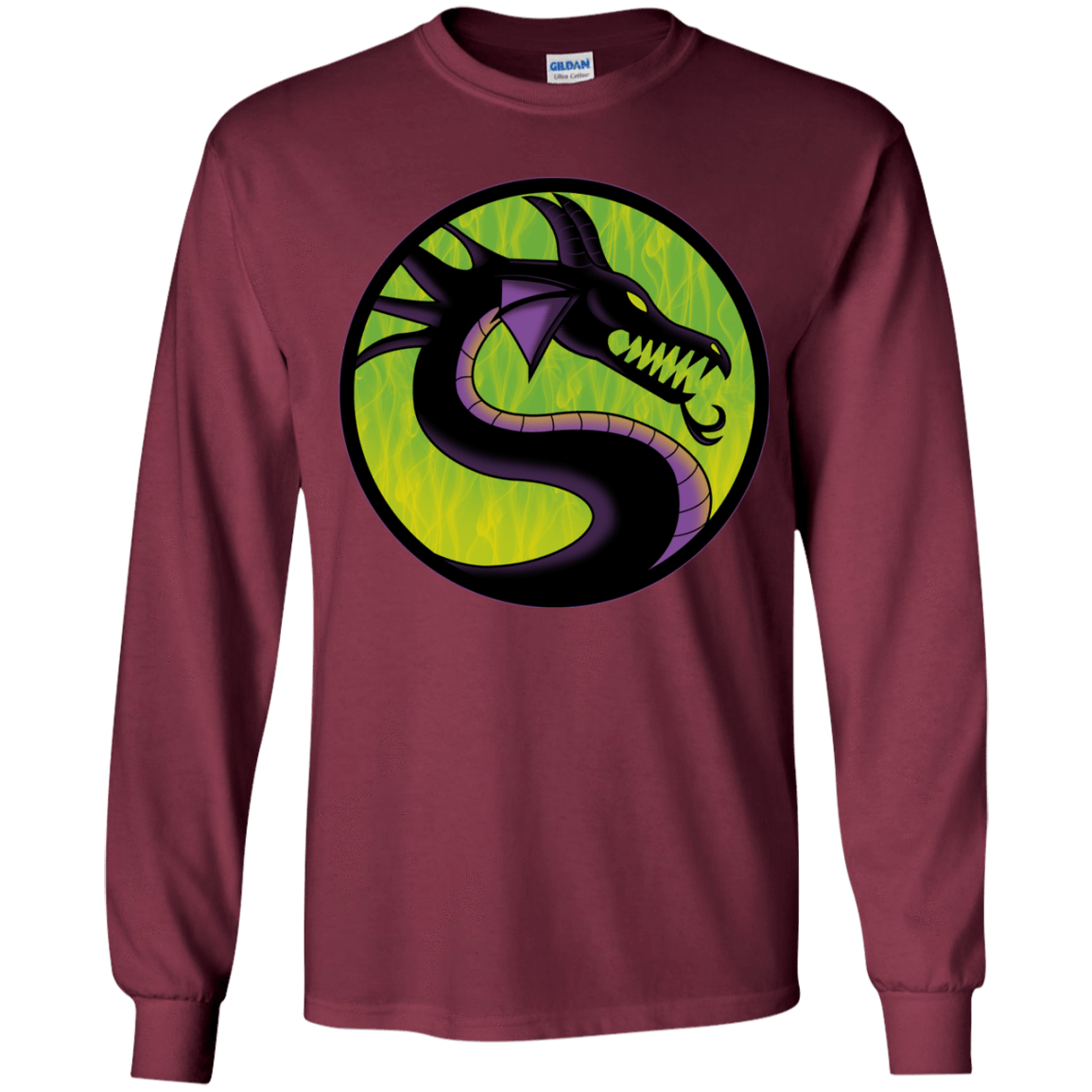 T-Shirts Maroon / YS Cursed Kombat Youth Long Sleeve T-Shirt