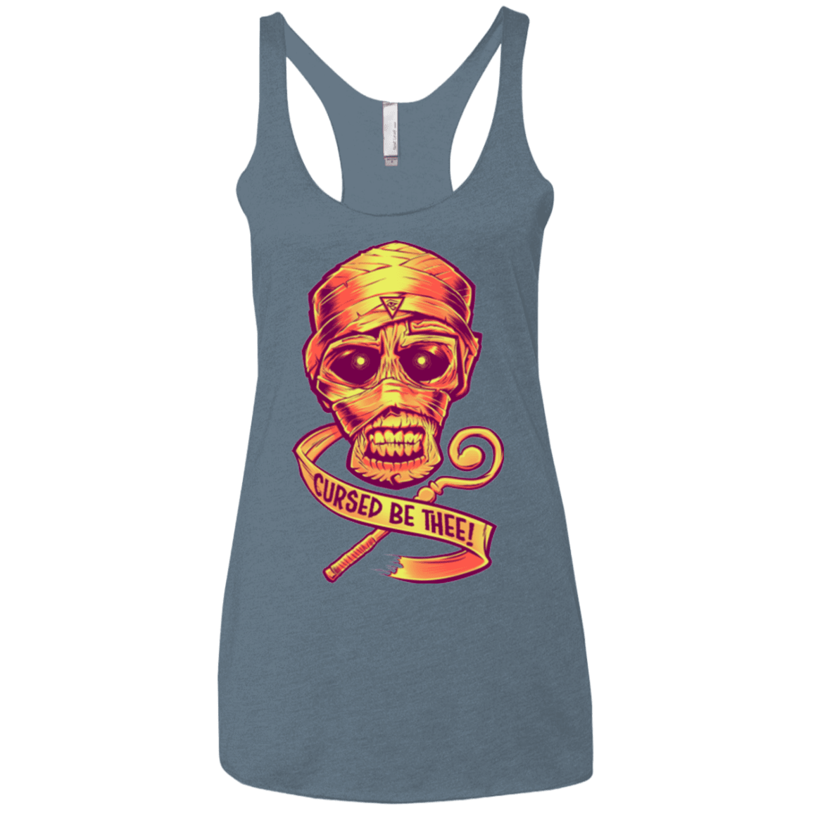 T-Shirts Indigo / X-Small CURSED Women's Triblend Racerback Tank