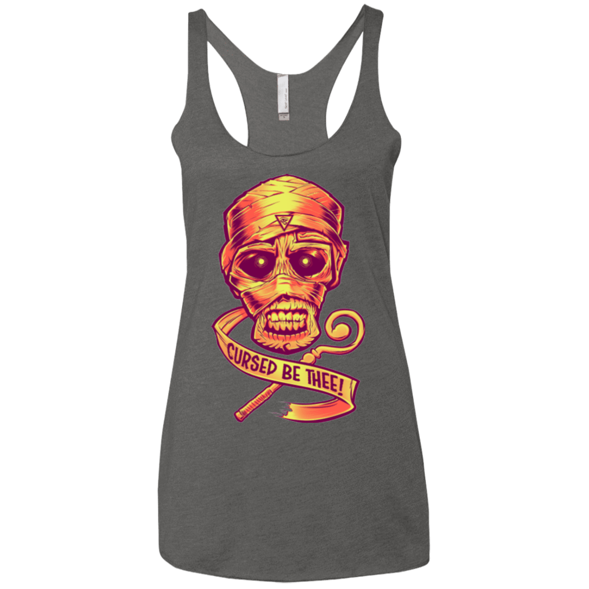 T-Shirts Premium Heather / X-Small CURSED Women's Triblend Racerback Tank