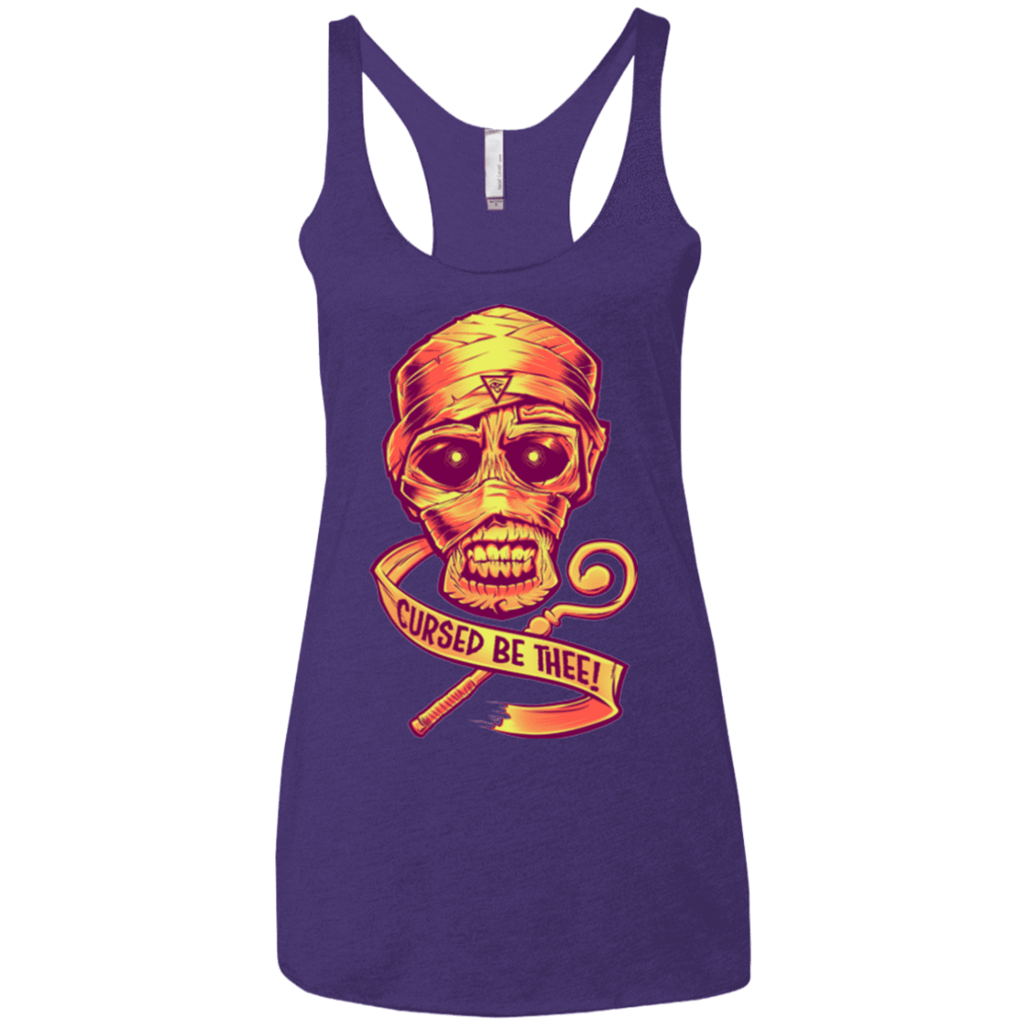 T-Shirts Purple / X-Small CURSED Women's Triblend Racerback Tank