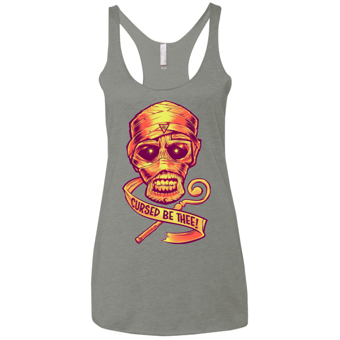 T-Shirts Venetian Grey / X-Small CURSED Women's Triblend Racerback Tank