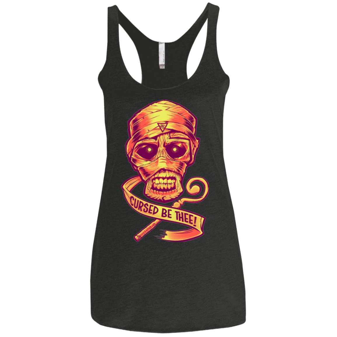 T-Shirts Vintage Black / X-Small CURSED Women's Triblend Racerback Tank