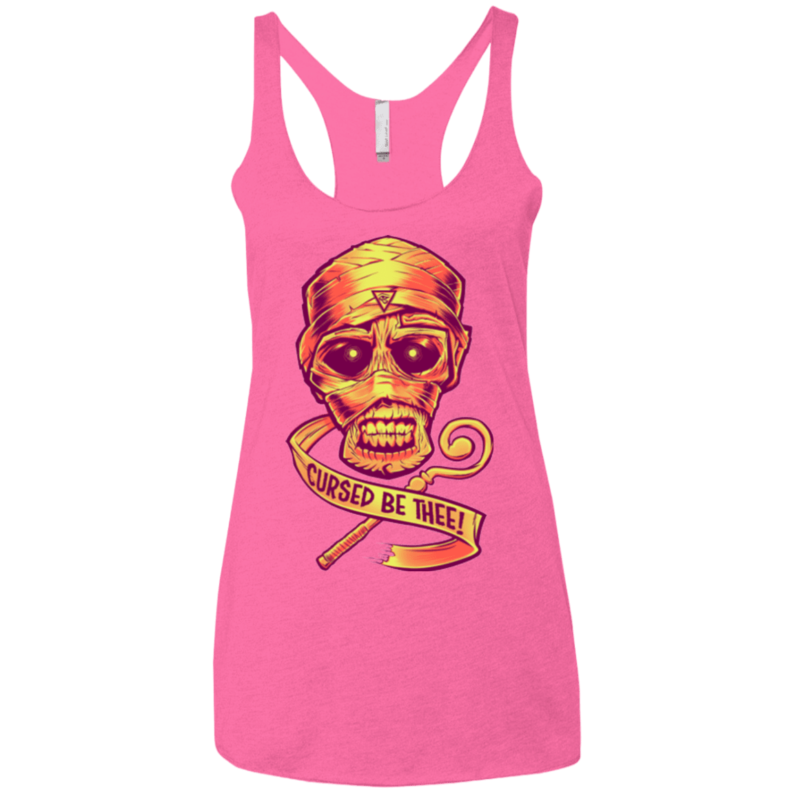 T-Shirts Vintage Pink / X-Small CURSED Women's Triblend Racerback Tank