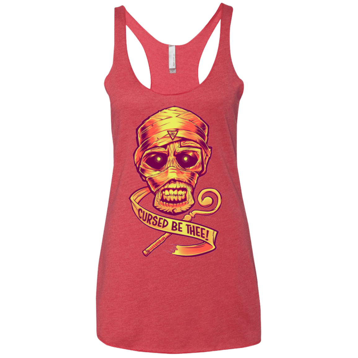 T-Shirts Vintage Red / X-Small CURSED Women's Triblend Racerback Tank