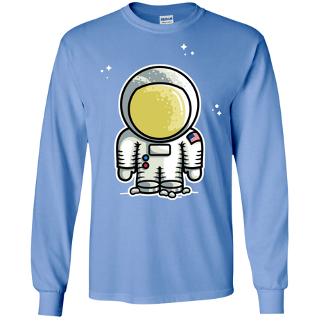 T-Shirts Carolina Blue / S Cute Astronaut Men's Long Sleeve T-Shirt