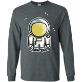 T-Shirts Dark Heather / S Cute Astronaut Men's Long Sleeve T-Shirt