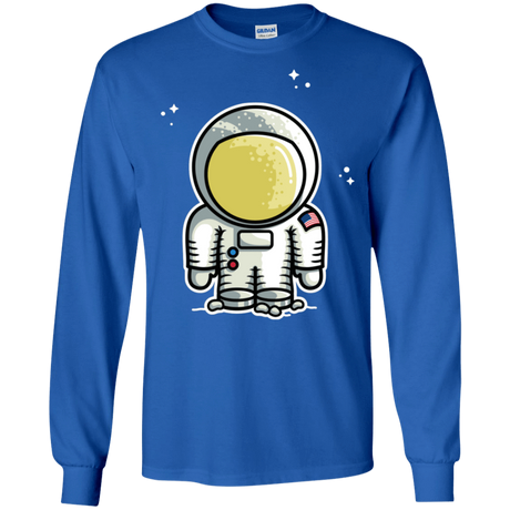 T-Shirts Royal / S Cute Astronaut Men's Long Sleeve T-Shirt