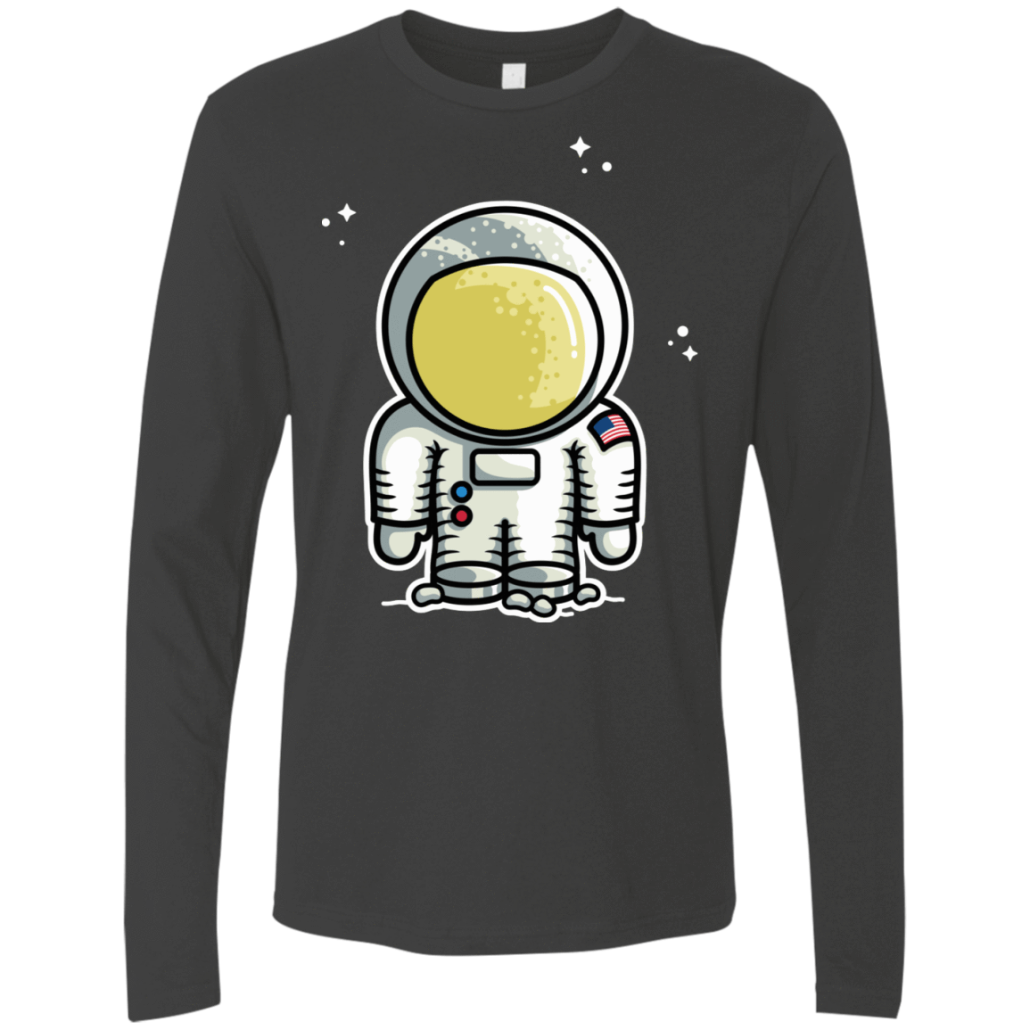 T-Shirts Heavy Metal / S Cute Astronaut Men's Premium Long Sleeve