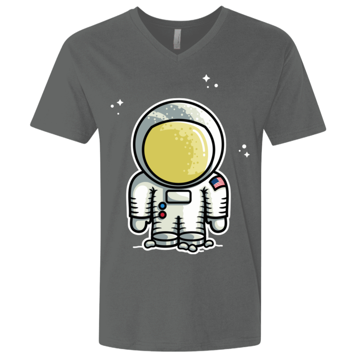 T-Shirts Heavy Metal / X-Small Cute Astronaut Men's Premium V-Neck