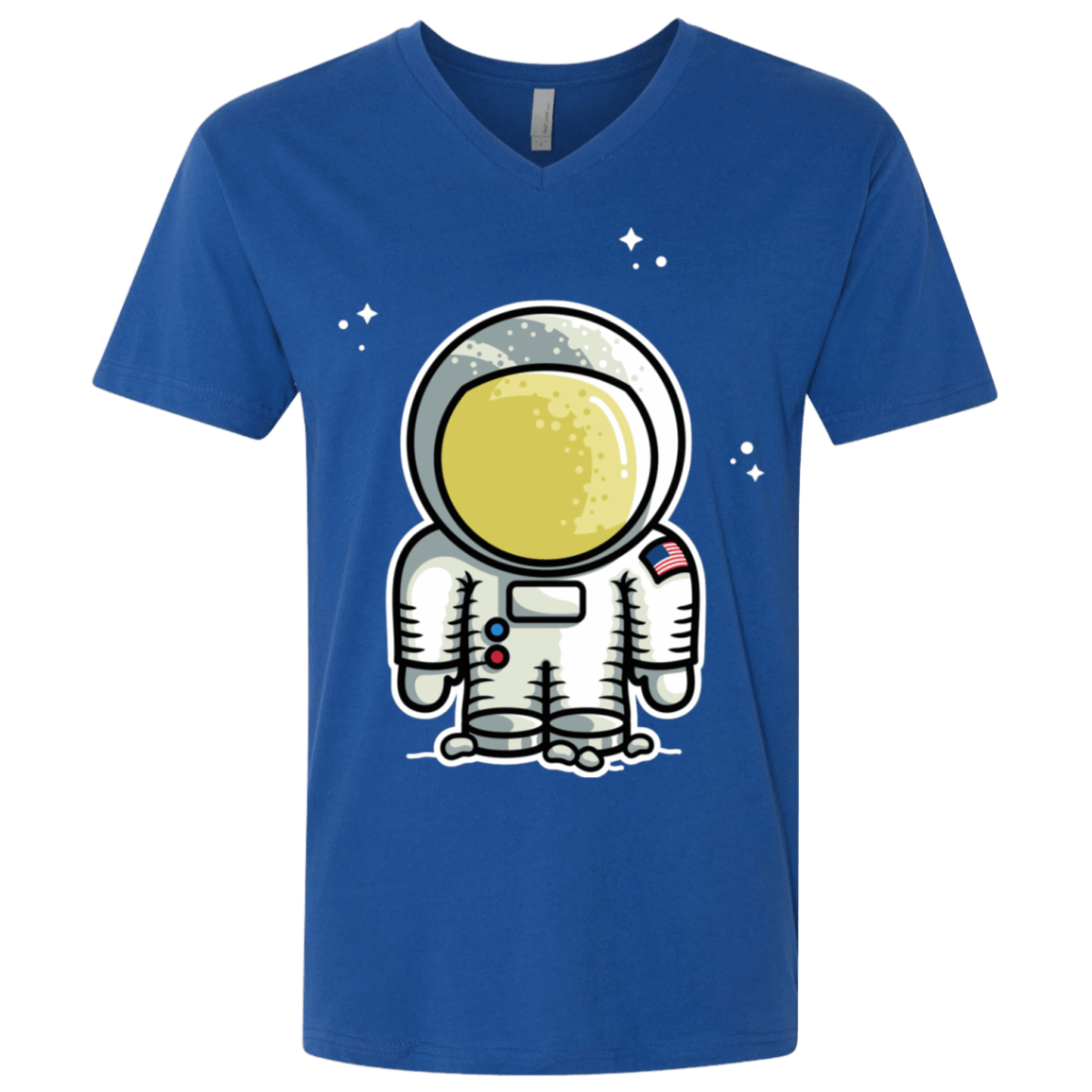 T-Shirts Royal / X-Small Cute Astronaut Men's Premium V-Neck