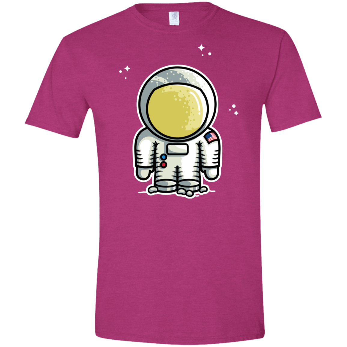 T-Shirts Antique Heliconia / S Cute Astronaut Men's Semi-Fitted Softstyle