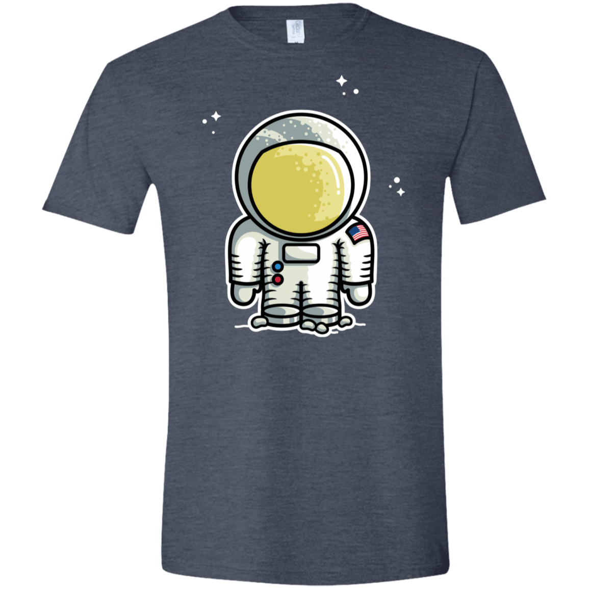 T-Shirts Heather Navy / S Cute Astronaut Men's Semi-Fitted Softstyle