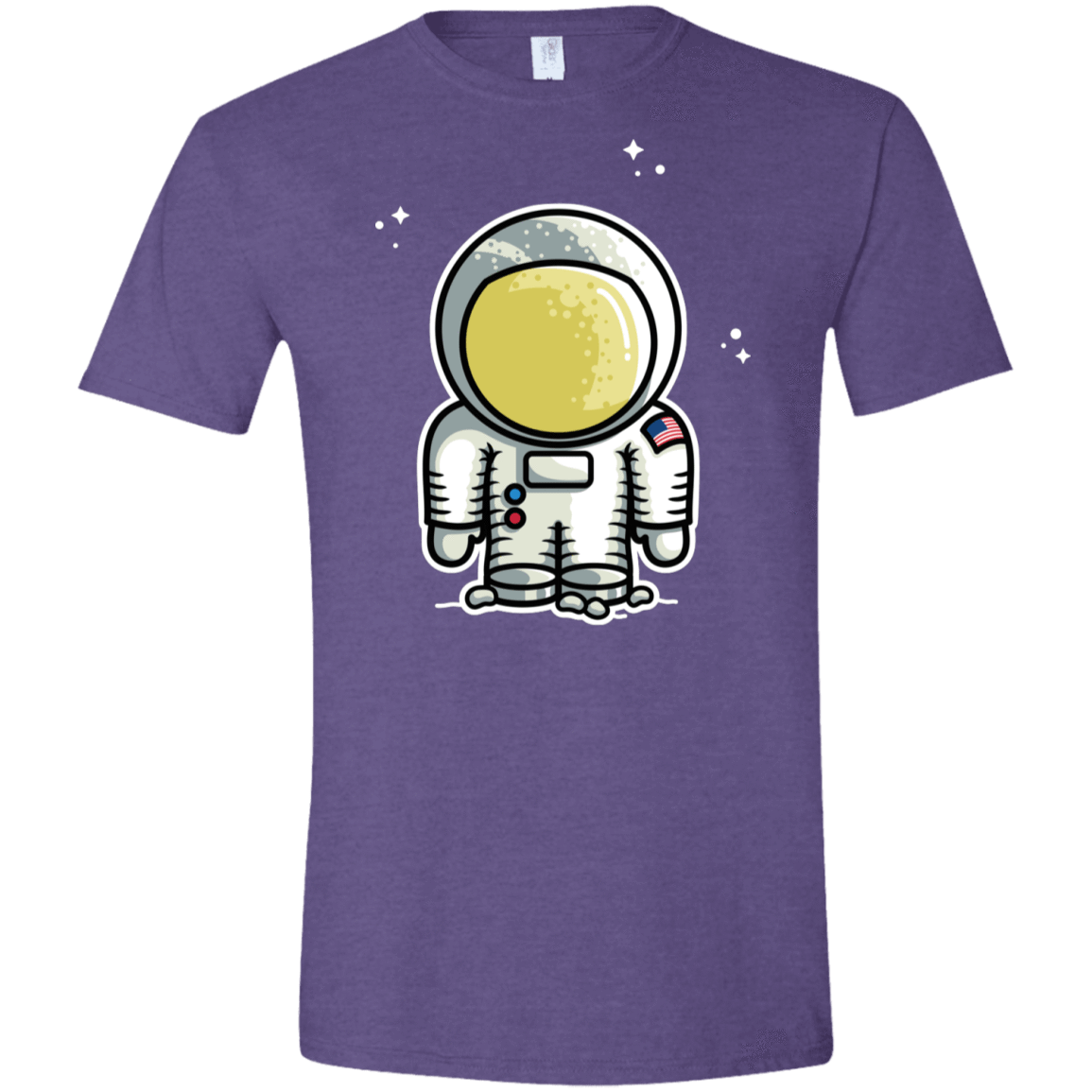 T-Shirts Heather Purple / S Cute Astronaut Men's Semi-Fitted Softstyle