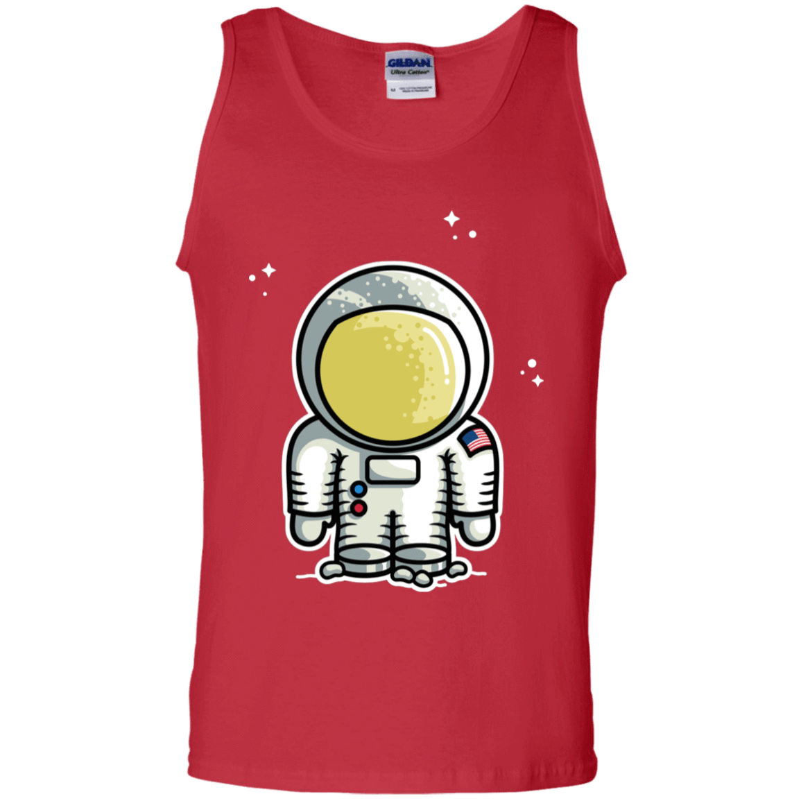 T-Shirts Red / S Cute Astronaut Men's Tank Top