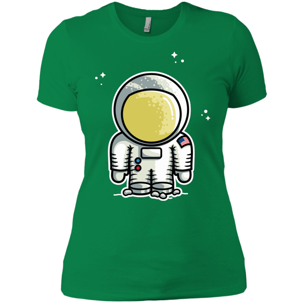 T-Shirts Kelly Green / X-Small Cute Astronaut Women's Premium T-Shirt