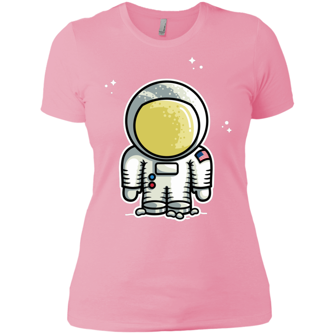 T-Shirts Light Pink / X-Small Cute Astronaut Women's Premium T-Shirt