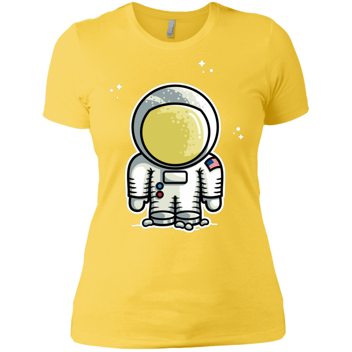 T-Shirts Vibrant Yellow / X-Small Cute Astronaut Women's Premium T-Shirt