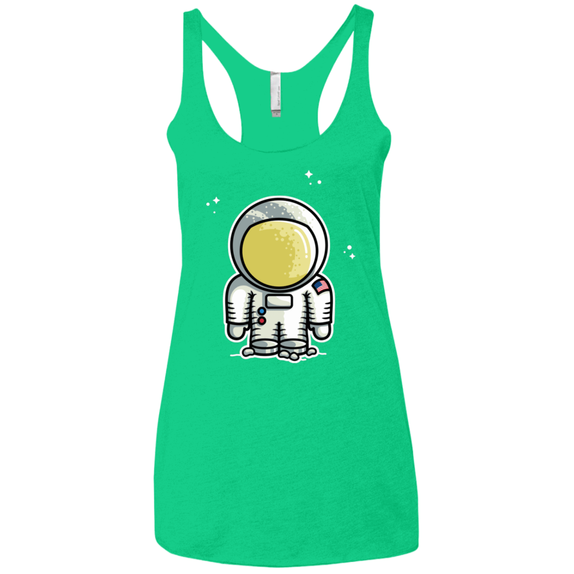 T-Shirts Envy / X-Small Cute Astronaut Women's Triblend Racerback Tank