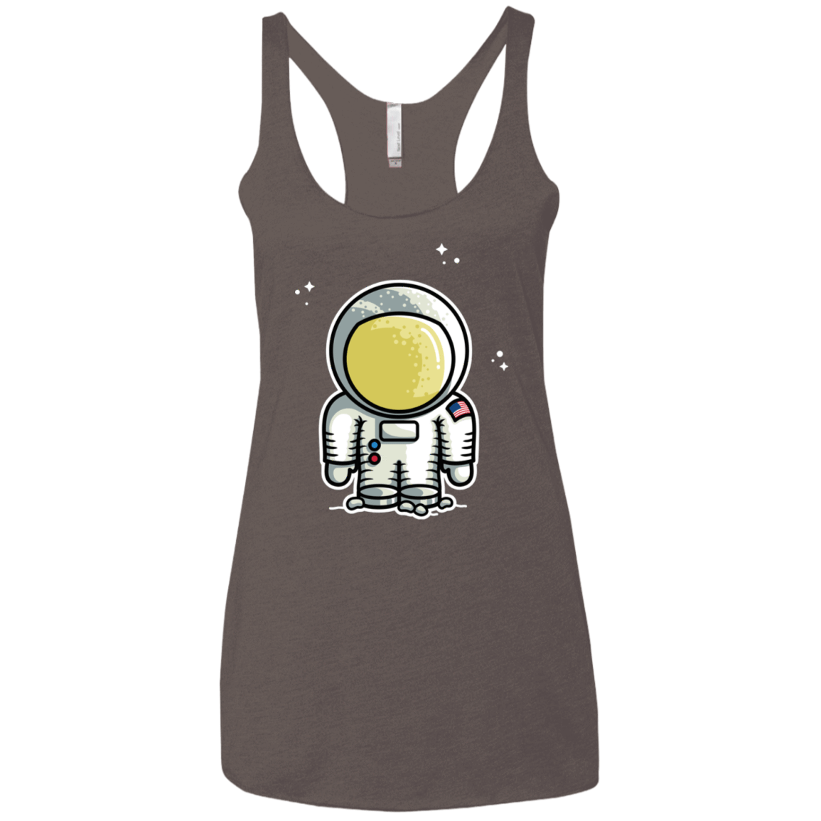T-Shirts Macchiato / X-Small Cute Astronaut Women's Triblend Racerback Tank