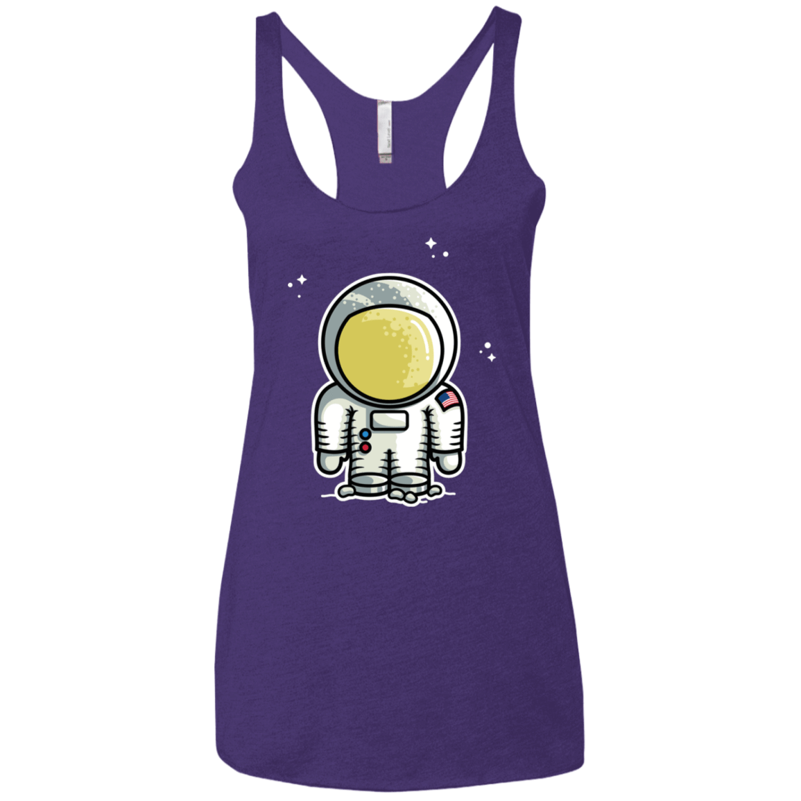 T-Shirts Purple Rush / X-Small Cute Astronaut Women's Triblend Racerback Tank