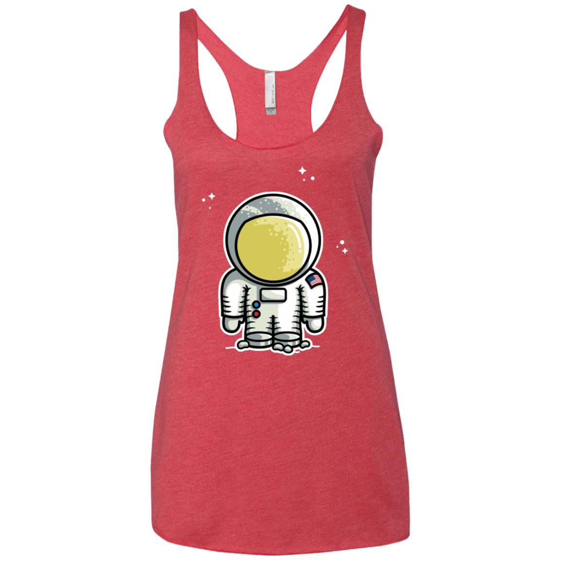 T-Shirts Vintage Red / X-Small Cute Astronaut Women's Triblend Racerback Tank