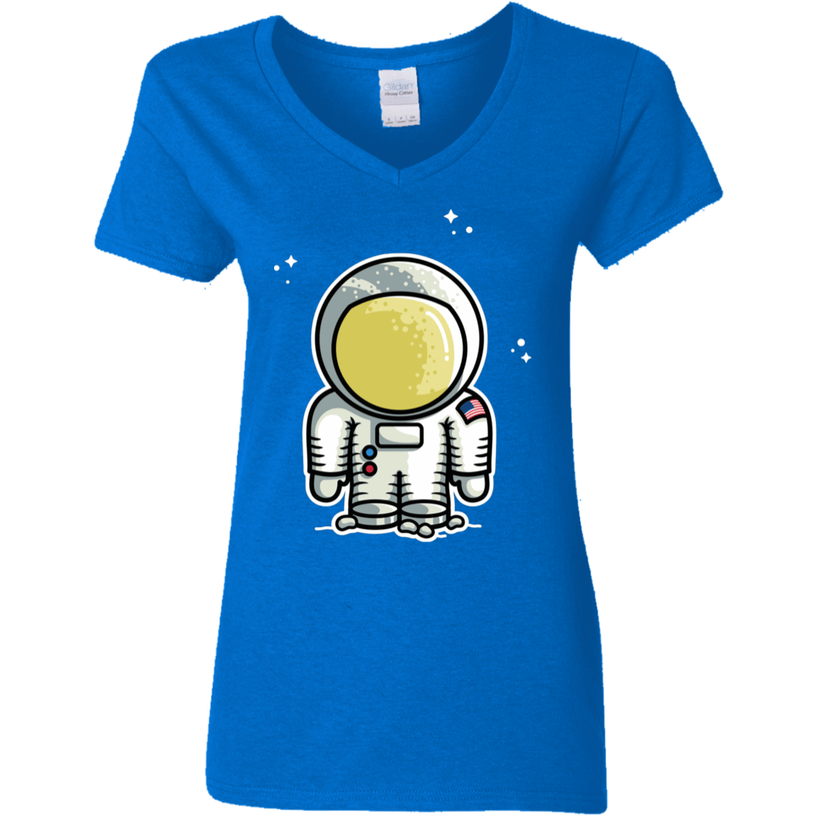 T-Shirts Royal / S Cute Astronaut Women's V-Neck T-Shirt
