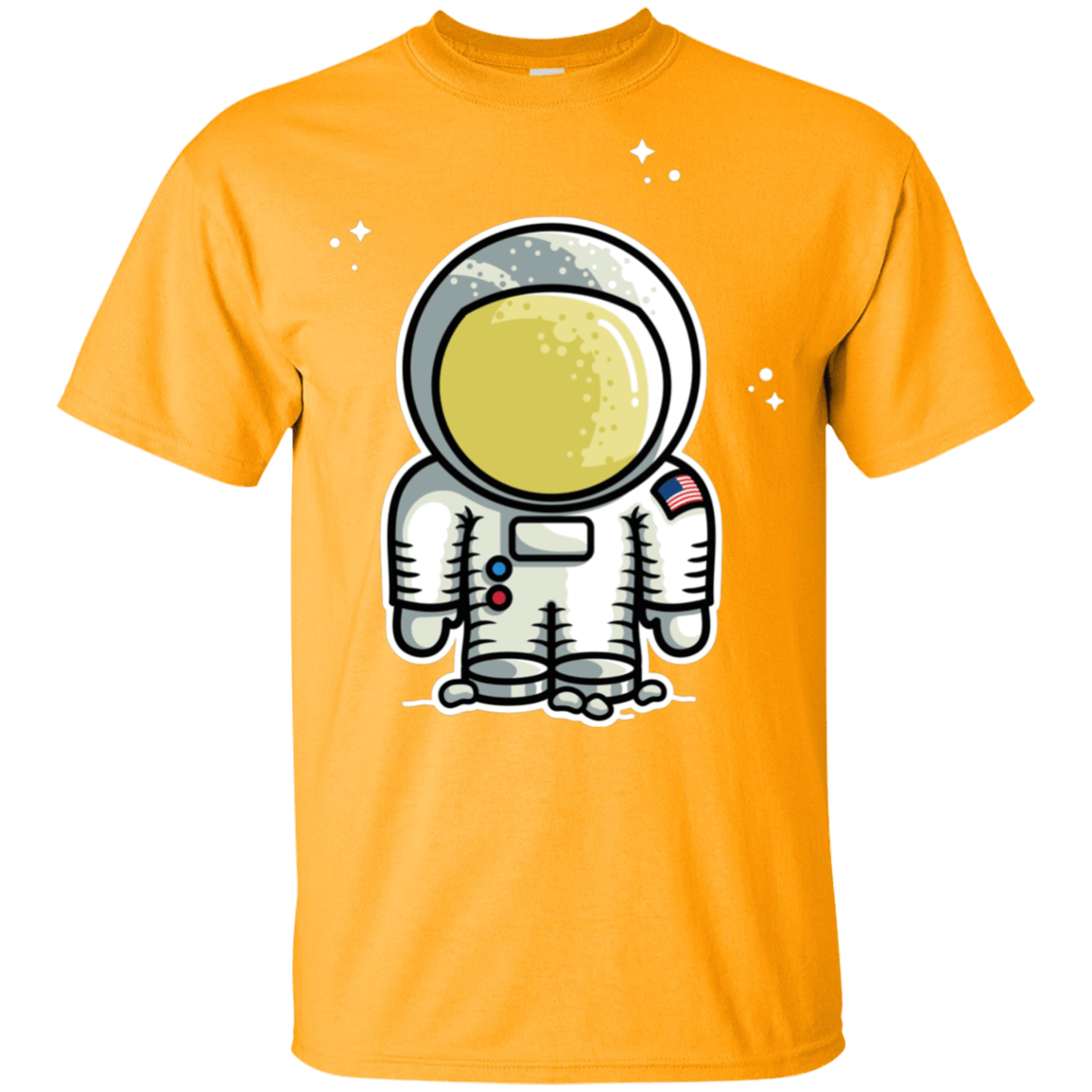 T-Shirts Gold / YXS Cute Astronaut Youth T-Shirt