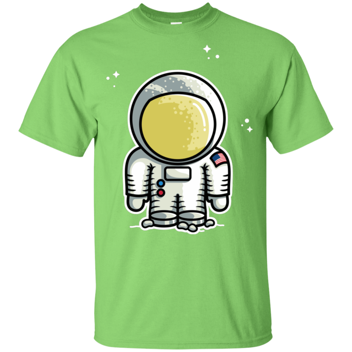T-Shirts Lime / YXS Cute Astronaut Youth T-Shirt