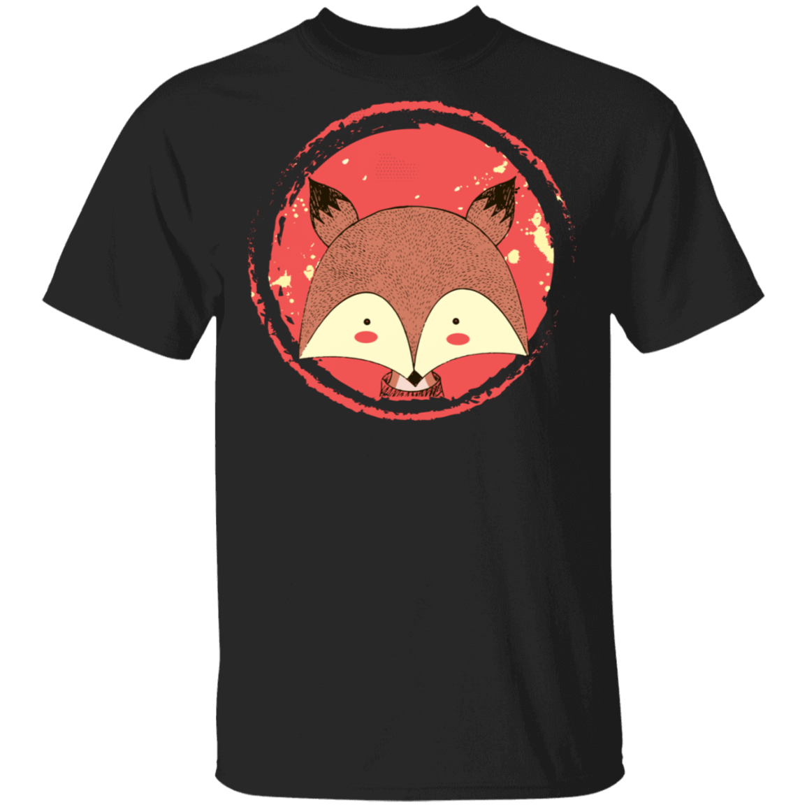 T-Shirts Black / S Cute Fox T-Shirt