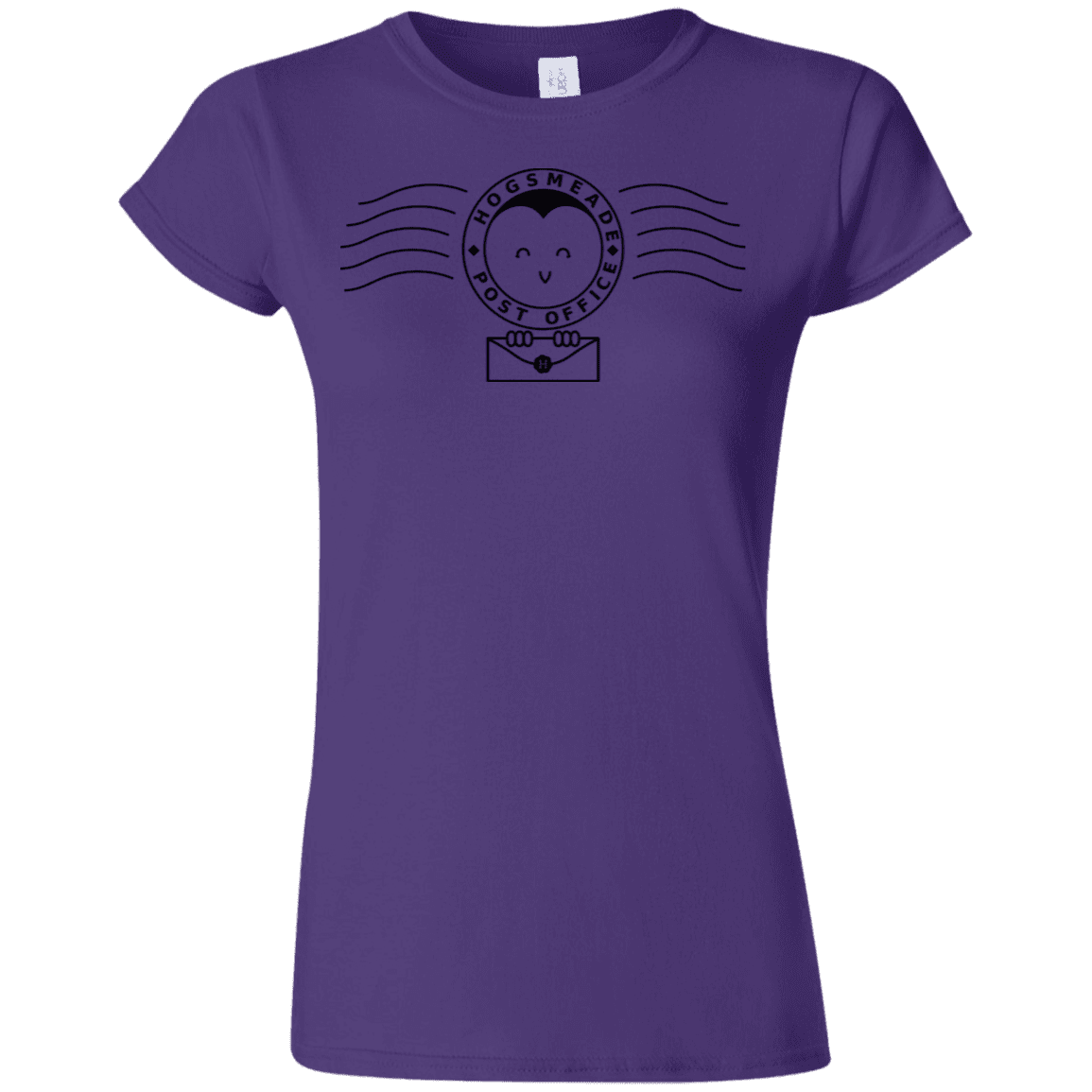 T-Shirts Purple / S Cute Hogsmeade Post Office Stamp Junior Slimmer-Fit T-Shirt