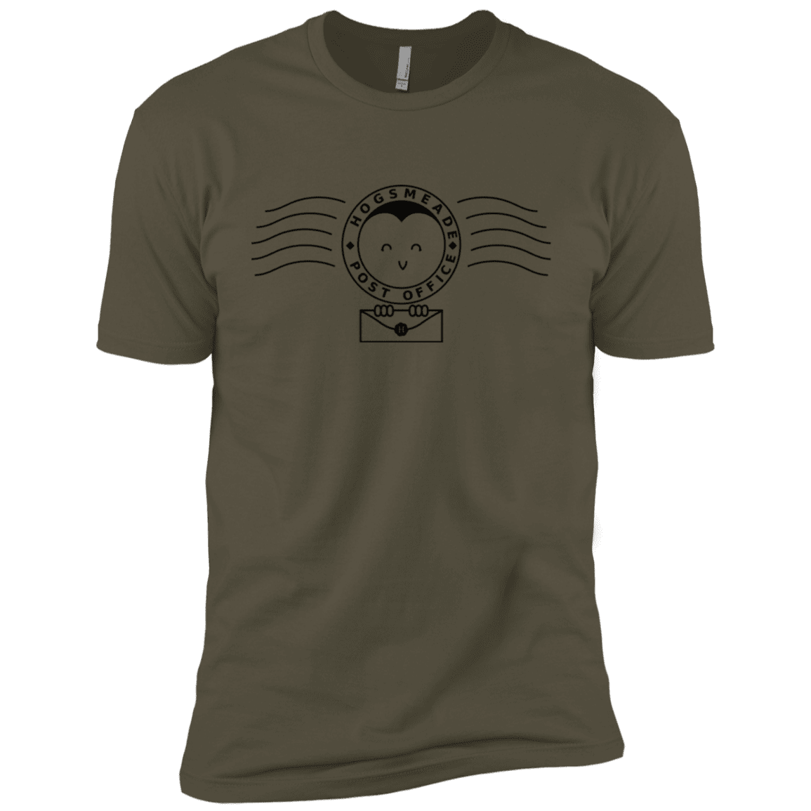 T-Shirts Military Green / X-Small Cute Hogsmeade Post Office Stamp Men's Premium T-Shirt