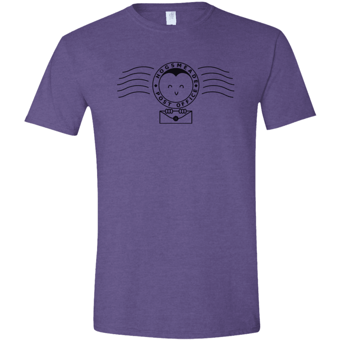 T-Shirts Heather Purple / S Cute Hogsmeade Post Office Stamp Men's Semi-Fitted Softstyle