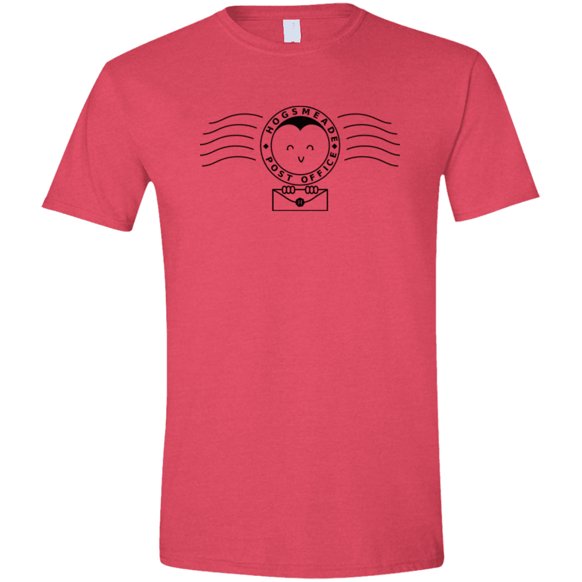 T-Shirts Heather Red / S Cute Hogsmeade Post Office Stamp Men's Semi-Fitted Softstyle