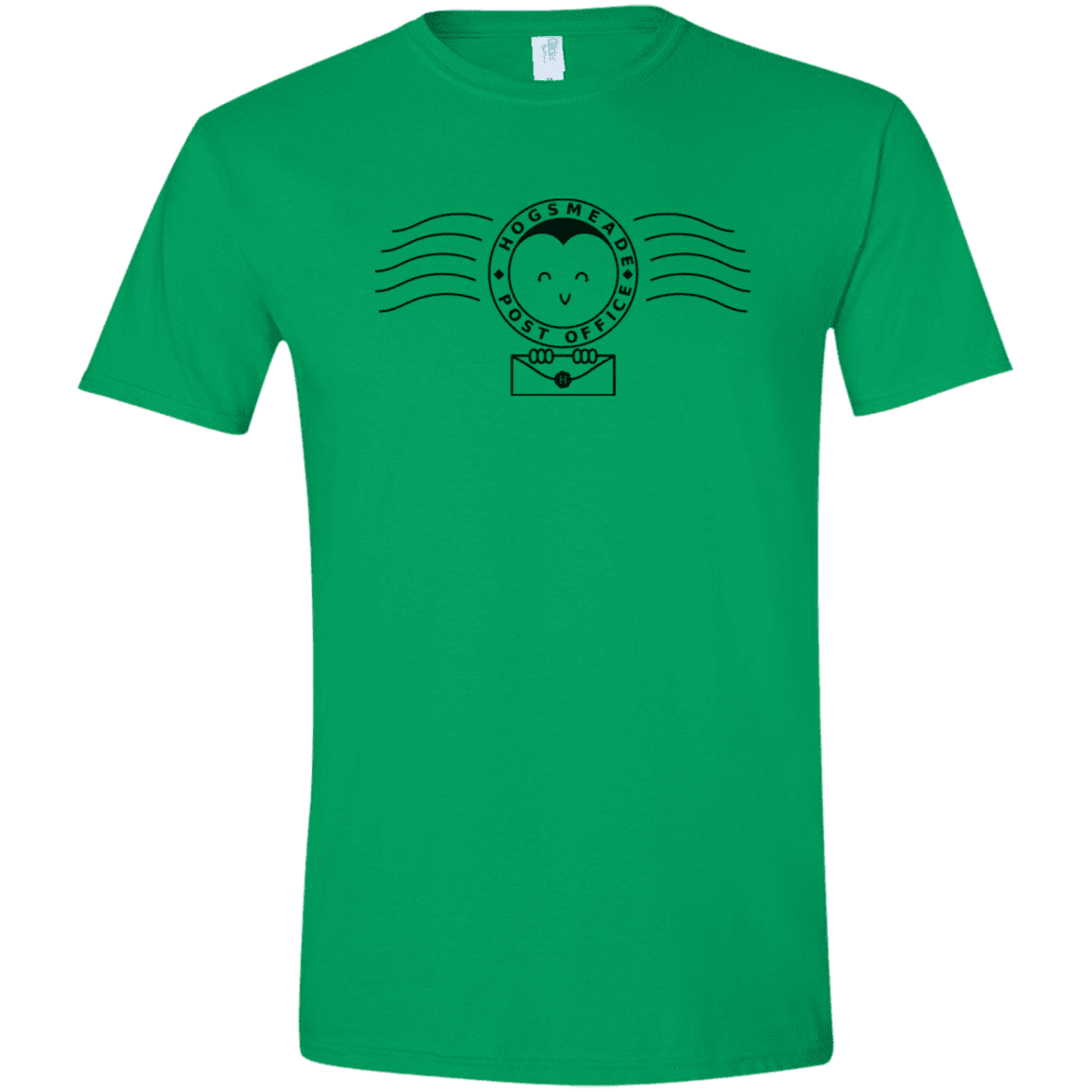 T-Shirts Irish Green / S Cute Hogsmeade Post Office Stamp Men's Semi-Fitted Softstyle