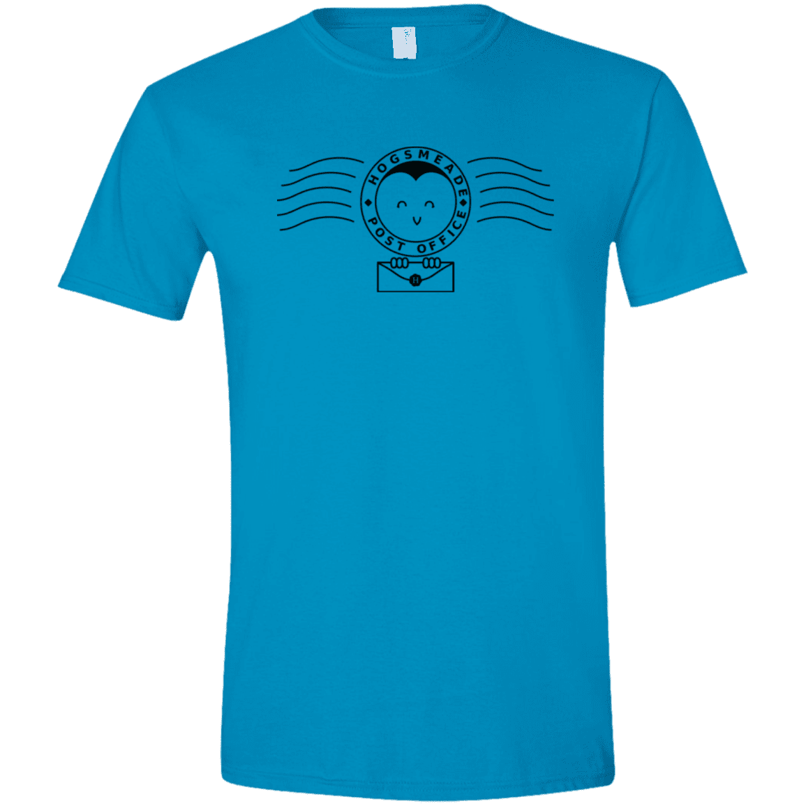 T-Shirts Sapphire / S Cute Hogsmeade Post Office Stamp Men's Semi-Fitted Softstyle