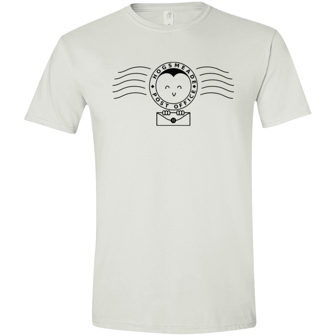 T-Shirts White / X-Small Cute Hogsmeade Post Office Stamp Men's Semi-Fitted Softstyle