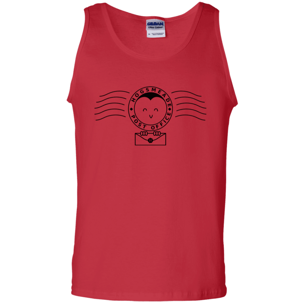 T-Shirts Red / S Cute Hogsmeade Post Office Stamp Men's Tank Top