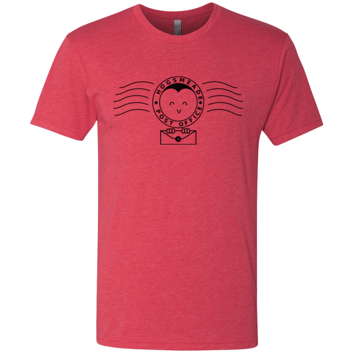 T-Shirts Vintage Red / S Cute Hogsmeade Post Office Stamp Men's Triblend T-Shirt