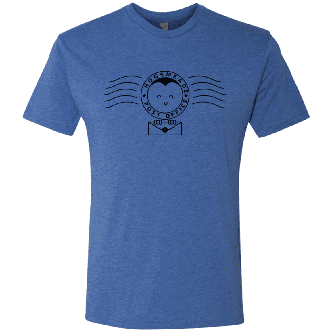 T-Shirts Vintage Royal / S Cute Hogsmeade Post Office Stamp Men's Triblend T-Shirt