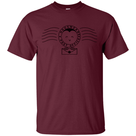 T-Shirts Maroon / S Cute Hogsmeade Post Office Stamp T-Shirt